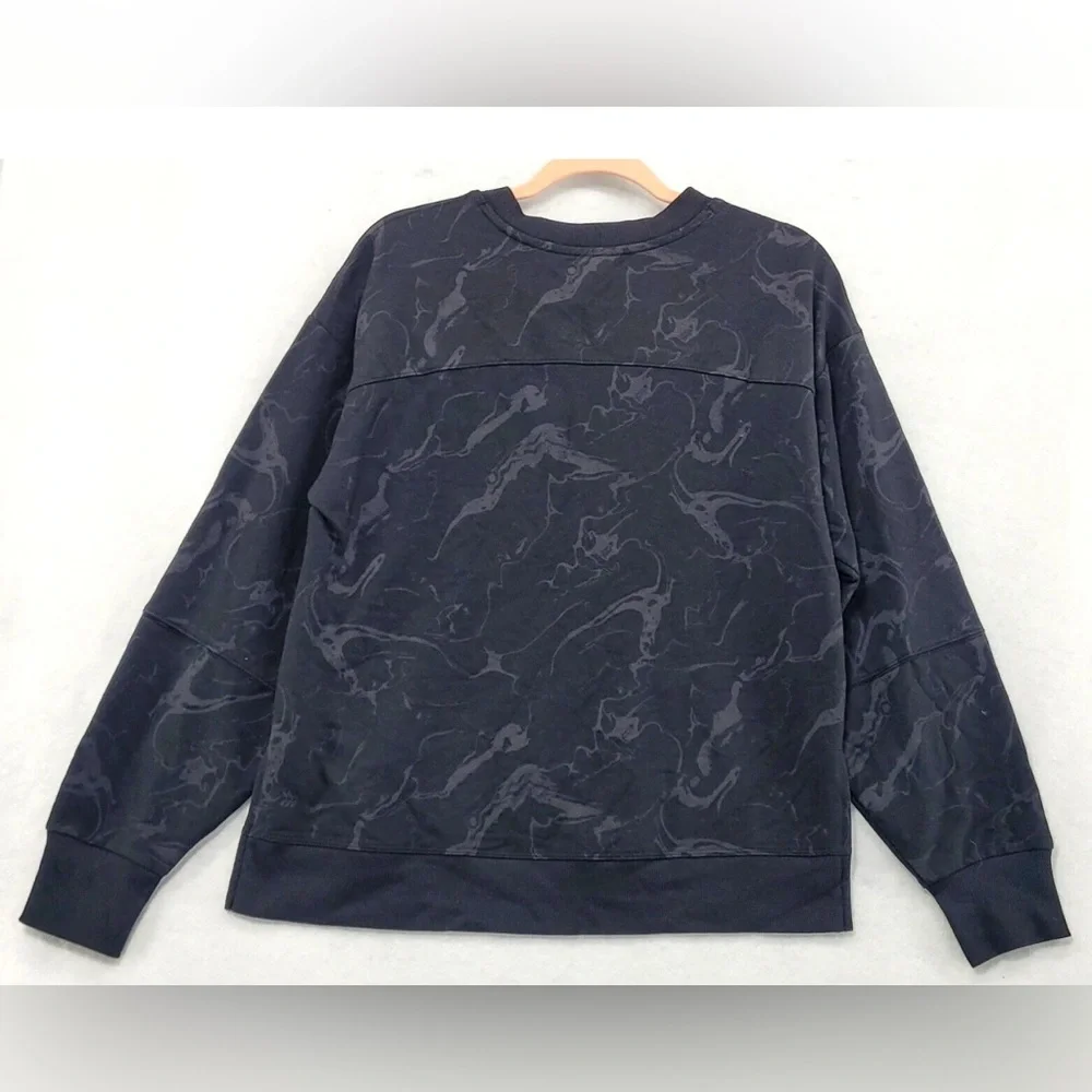 Women's French Terry Crewneck Sweatshirt All in Motion Black Marble Size M NWT - Picture 6 of 11